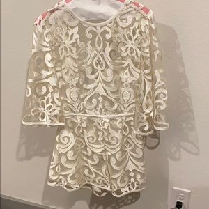 Open back romper *perfect for bridal* small